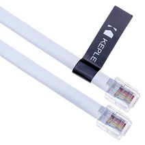 RJ12 to RJ12 케이블 5m 6P6C 플랫 연장 리드 폰 코드 전화 플러그 커넥터 수 라우터/모뎀 - 전화 유선 소켓 스위치 보드 리드 데이터 플러그 와이어 RJ-12 -, 3.3 Feet