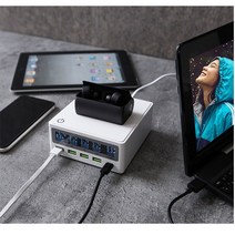 유리 글로벌 삼성 LG 아이폰 고속 130W 무선충전기 c to C 8핀 고속충전케이블 3포트/5포트 어댑터충전기, 130W 고속무선충전기-화이트, 1개