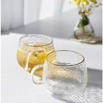 제이테이블 골드 내열유리 머그컵 400ml, 투명, 10개