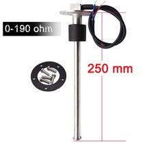 유면계 유량계 100mm ~ 1000mm 수위 센서 0 ~ 190 240 ~ 33 옴 해양 보트 요트 자동차 오일 액체 탱크 연료, 05 250mm 0-190ohm