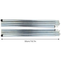 텔레스코픽 방수포 폴대 두껍고 조절 가능한 알루미늄 합금 텐트 지지 봉 쉼터 방수포 캠핑 텐트용 천막 폴 2 개, CHINA, Silver