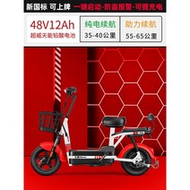 전기 자전거 클래식 접이식 출퇴근 로드 전동 배달 배달 휴대용 고성능 중국 가성비, 48V, 12ah, 레드-12A 슈퍼웨이텐 배터리 + 65km 주행가능