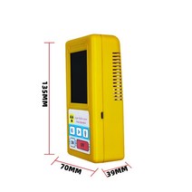 방사능 측정기 라돈 전자파 BR-6 방사선 검출기 모바일 가이거 계수기 선량계 디지털 x-ray 베타 감마 방사능 배터리 전원, [03] yellow, 한개옵션1