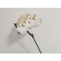 GOLD SKULL-네일 골프 드라이버 헤드커버 화이트 PU 가죽 클럽 fw ut 우드 퍼터 커버 남성 및 여성용, [05] 1pc mallet putter
