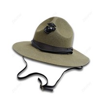 WW2 미국 해병대 장교 모자 해병대 강사 모자, 레이블 포함