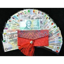 기념주화 동전 엽전 화폐 금화 다른 개국 세계 지폐 중국어 영어 플래그가있는 통화 슬리브 지우기 컬렉션 선물, 가방이있는 52pcs