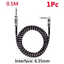 0.5/1m 6.35mm 일렉트릭 기타 케이블 오디오 USB 링크 인터페이스 어댑터 PC 음악 녹음 기타베이스 액세서리, [03] 1Pc  0.5M