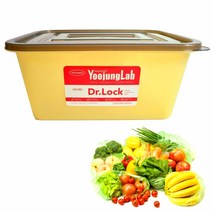 유정랩 신선유지용기 직사각형 5L (1P) 빅박스 밀폐용기 과일 야채 보관 그린박스 그린백