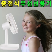 두방샵 책상선풍기 탁상용 선풍기 저소음 무선선풍기 사무실용, 화이트