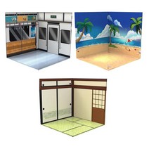 Royalways 3pcs 1/12 스케일 액션 피규어 배경 다이 캐스트 자동차 레이아웃 모델 장면 쇼케이스 풍경, 해변, PVC 폼 시트