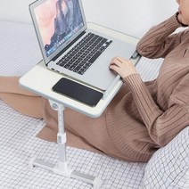 높이조절 이동식 각도조절 접이식 독서대 베드 쇼파 침대 테이블 노트북 책상, 블랙