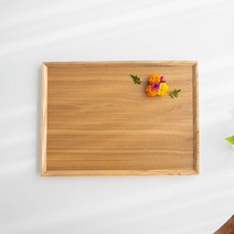 다온아토 엣지 사각 카페 우드 트레이 쟁반 서빙 혼밥 트레이 카페 용품