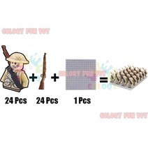 레고 피규어 조립 장난감WW2 밀리터리 피규어 빌딩 블럭 장난감 어린이용 국가 육군 군인 조립 브릭 교육, 09 24pcs