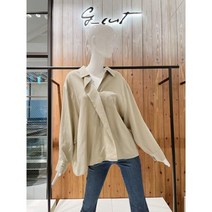 G-CUT 7252160001 루스 핏 린넨 카라 블라우스