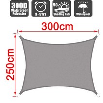 원두막 조립식 정자 야외 파빌리온 3x 4m/4x5m 300D 방수 천막 정원 그늘 항해 야외 잎 파티오 캐노피 수영, 24 Gray 250x300cm