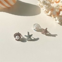 셀러허브 여성패션 [오노마] ONM 걸스 아이템 귀걸이 비치 조개 진주알 미니