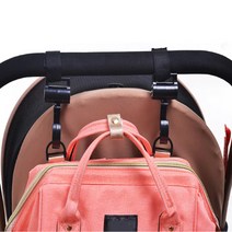 DM PKFARM 유모차 손잡이 걸이 2P 벨크로 스트랩 후크걸이, 블랙