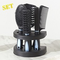 7종 헤어브러시 빗 세트 작은선물 정성 목욕탕 찜질방 헬스 요가 자기관리 남자 브러쉬 돌돌이, 브러쉬7종-레드