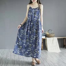 패턴 휴양지 샤 60대 느슨한 빅사이즈 여름뷔스티에원피스 호피 여성 88 샤틴