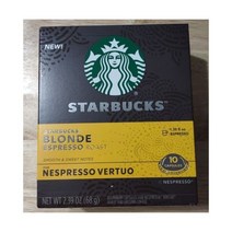 스타벅스 Blonde Expresso Roast 커피 네스프레소버츄오10 캡슐 2.39 oz