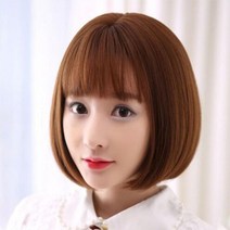 숏컷통가발 커트가발 숏컷반가발 여자숏컷가발 통가발, 쿠팡 1, 쿠팡 다크브라운