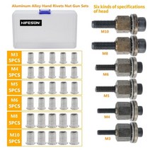 리벳 못 리베트 팝너트 공구 블라인드 플라스틱 규격 스텐 알루미늄 도구 기구 세트 rivet nut tool hand rivet nut gun head simple 설치 181, 36pcs 알루미늄 세트, 협력사