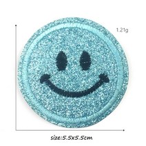 데님 셀프수선테이프 와펜 DIY1 pcsbright 빛나는 스팽글 스마일 천 패션 의류 패치 아플리케 작은 수 놓은 데칼 장식 배지 의류