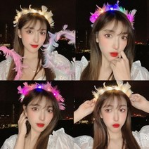 스벤 LED 불빛 깃털 천사링 머리띠 축제 옵션1:FREE