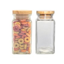[유리병] 나무마개 사각허브대 1개 270ml