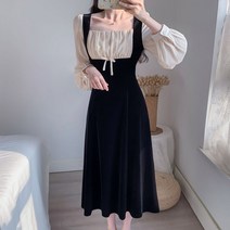 대박난박양 레이어드 벨벳 원피스