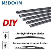 와이퍼고무교체 Midoon 1pcs 자동차 삽입 고무 스트립 앞 유리 와이퍼 블레이드 리필 8.5mm6mm 소프트 14 16 17 18 19 20 21 22 와이퍼재생 20, 협력사, 폭 8mm, 1pcs 28인치 700mm