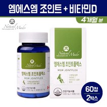 엠에스엠 조인트 글루코사민 MSM 비타민D 관절 연골 영양제 상어연골 녹색홍합 보스웰리아 무릎 어께 발목 손목 손가락 건강식품, 2박스, 엠에스엠 조인트플렉스 60회