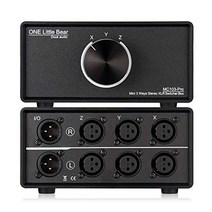 Nobsound 3-IN-1-OUT XLR 오디오 스위치 밸런스 오디오 컨버터 3 웨이 스테레오 패시브 오디오 셀렉터 스위처 (MC103 Pro 3 인치)