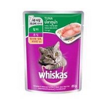 위스카스 시니어 참치 파우치 80g