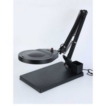 돋보기 스탠드형 조립 분해 관찰 작업용 독서 노안 용, 흑형 녹색 유리 10배