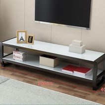 티비 선반 거실 다이 서랍장 장식장 TV, A 블랙 프레임 화이트 인조대리석