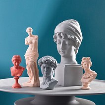 컬러석고상 / 인테리어소품 촬영소품, 데이비드15(연블루)