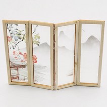 DIY 병풍 4폭 9.5cm 만들기 4종 택1 디오라마 공방 소품 재료 피규어 미니어쳐 오비츠 납골당 제사상, D타입