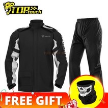 DUHAN오토바이 라이딩 레인코트 세트 방수 반사 레인팬츠 스플릿 남성 여성 통기성 의류, XXXL