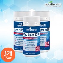 굿헬스 레드 슈퍼 크릴오일 1000mg 60캡슐, 3세트