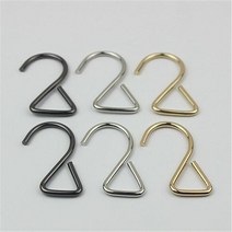 가죽공예 DIY 스트랩 체인 버클 금속 악세사리 4 개 S 자형 후크 다기능 행거 가방 벨트 룸 걸이 가정용 수신 하드웨어 액세서리, inner diameter 25mm+Silver