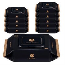 앙블랑 프리미엄 블랙 아기물티슈 캡형, 23팩, 70매