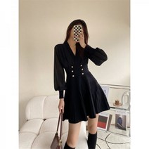 하객원피스 니트 쉬폰 레드 오버핏 외출복 봄원피스