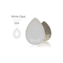 Astrobox-크리스탈 라인석 장식 포인트백 반짝이 유리 스톤 DIY 웨딩 드레스 비즈 주얼리 제작 용 신제품, White Opal