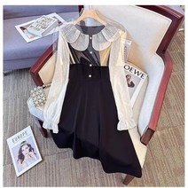L-4XL 아이유 결혼식 하객룩 빅카라 원피스