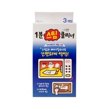 애경 1분 스팀 클리너 전자레인지 세정 시트 3매 1EA, 1