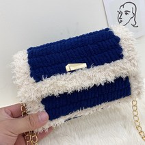 DIY 가방 bag 1344# 뜨개질 아이스바 메쉬백 여친 크로스백 완성품 증정 뉴타임즈 Z, 얼음 조항 네 이 비 패키지 (심 플) + 교육