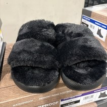 32DEGREES 여성 털 실내화 Fur Slide