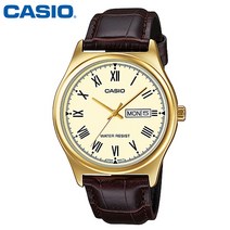 카시오 시계 MTP-V006GL-9B / LTP-V006GL-9B 금장 커플시계 가죽밴드 CASIO 정품