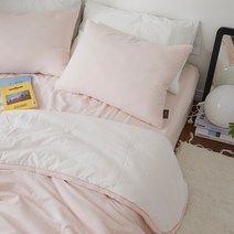 소프트마이크로 Q 차렵이불 세트 퀸사이즈 모모 피치핑크 퀼팅 패드 옥수수솜